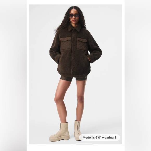 ALO Yoga Jackets & Blazers - ALO Yoga Dark Brown Teddy Jacket